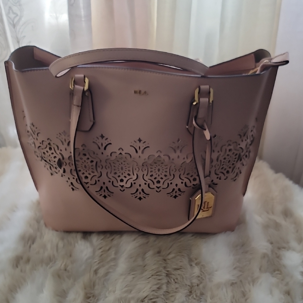 Elegant Women's Tote Bag in Pink by Ralph Lauren